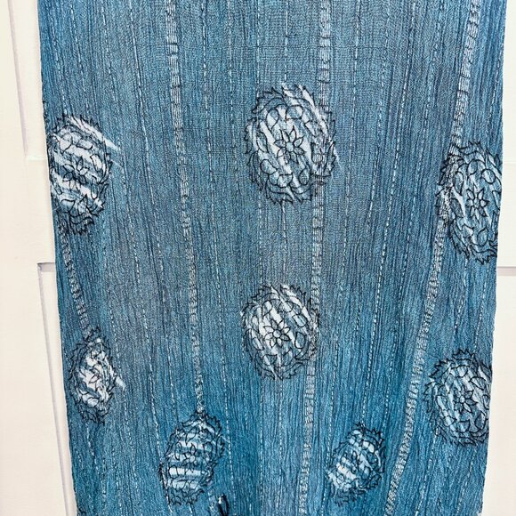 Blue Silver Mini Boho Bohemian Hippie Festival Fairy Beach Dress - Picture 3 of 7